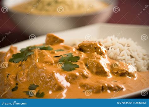  ไก่ติkka Masala:  สัมผัสความหอมกรุ่นของเครื่องเทศอินเดียกับซอสครีมมี่ที่ละลายในปาก!